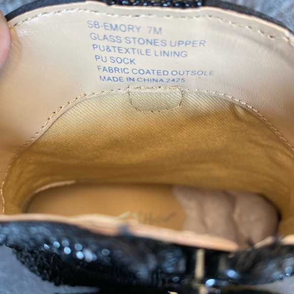 Betsey Johnson Emory Rhinestone Boots size 7 Black - Picture 8 of 10